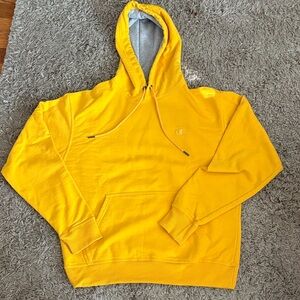 EUC Unisex Champion Vibrant Yellow Pullover Hoodie size M